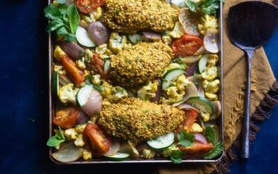 Sheet Pan Cashew Chicken Curry